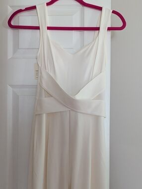 HALARA Cream Wide-Leg Jumpsuit with Cross-Waist Detail
